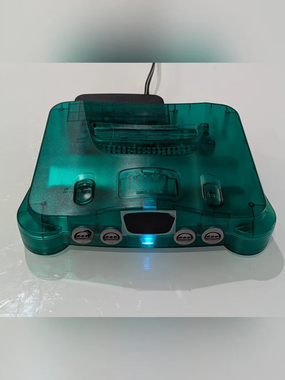 Transparent Emerald Nintendo 64 N64 Videogame Console (NUS-001) with Jumper Pak